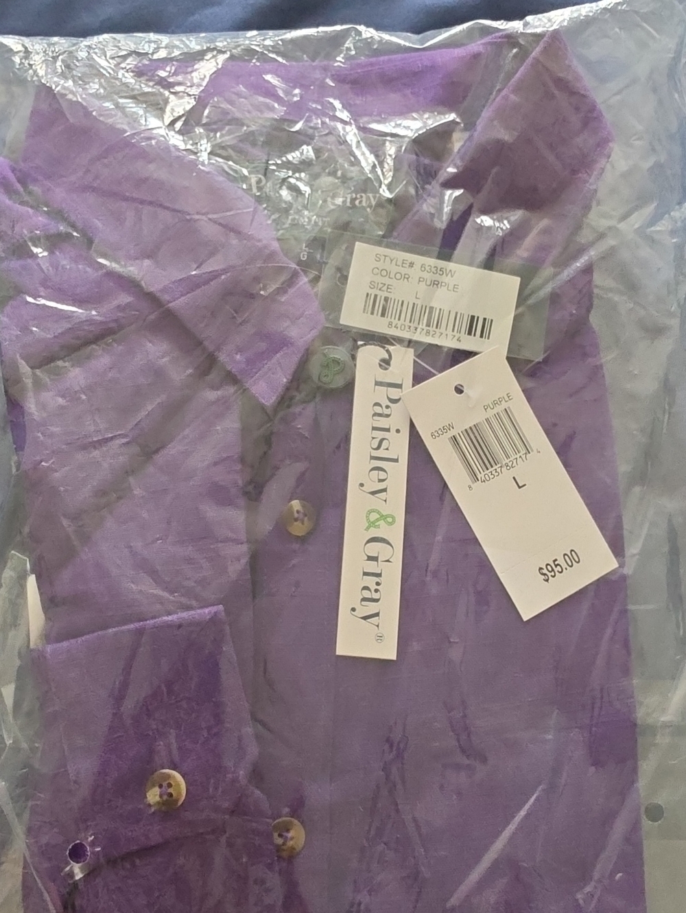 Paisley & Gray Solid Purple Dress Shirt Purple